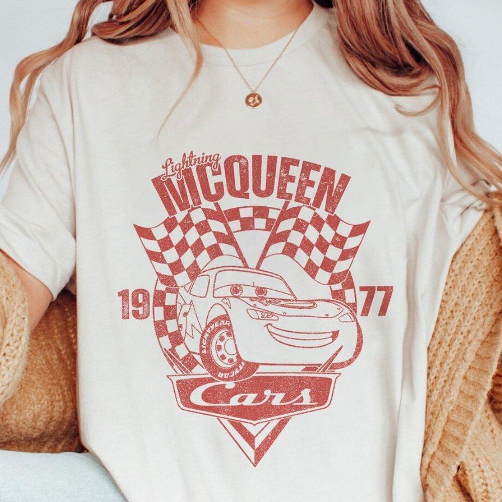 Disney Cars Lightning McQueen Pixar Movie Fan Graphic T-Shirt